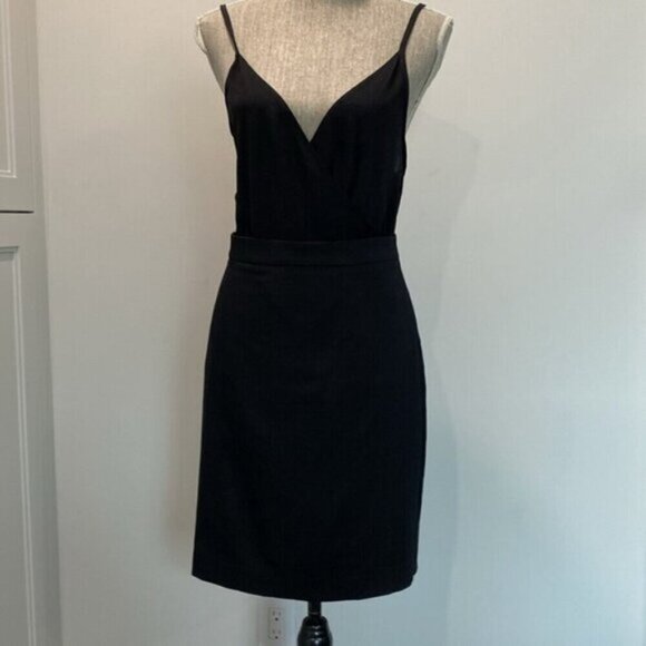 Club Monaco Black Wool Pencil Skirt Size 4 - Picture 2 of 16